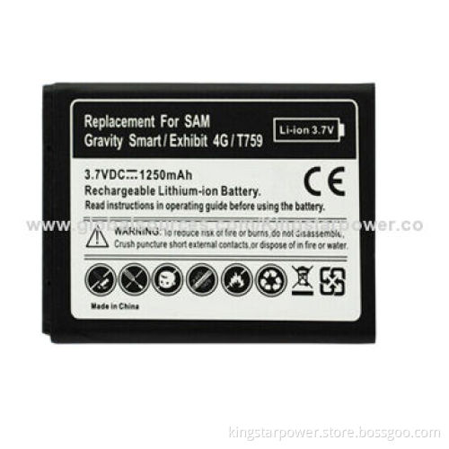 Mobile Phone Battery for Samsung T759 Exhibit 4G, Li-ion, 3.7V 1250mAh or OEM Capacity